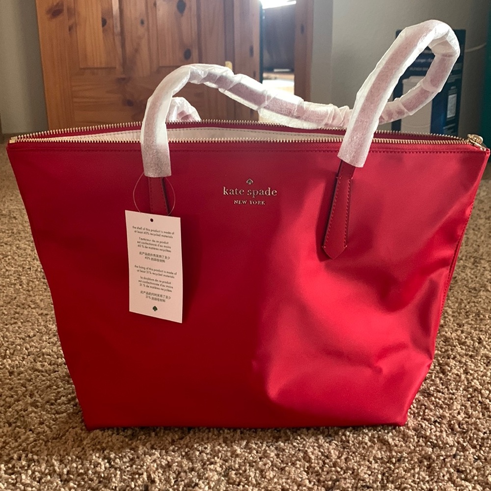 Red Kate Spade tote